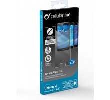 Sklo ochranné CellularLine univerzal Second Glass 4,3`-4,5`