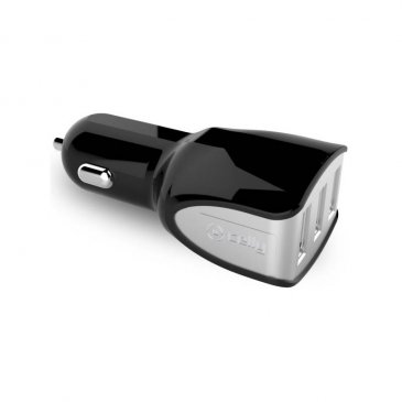 Nabijacka Celly Turbo 3xUSB 4,4A black do auta