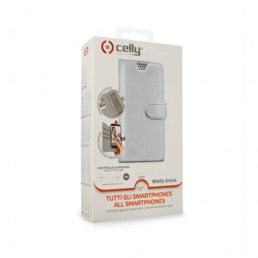 Puzdro Celly kniha Wally Unica XL 4,5`-5` biele