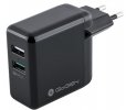 Gogen ACHQ 203, 2x USB 2,4A QC 3.0 čierna