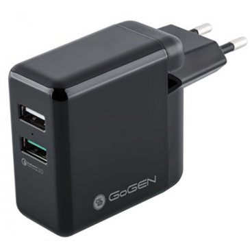 Gogen ACHQ 203, 2x USB 2,4A QC 3.0 čierna